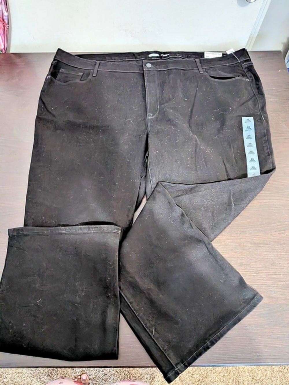 Old Navy Kicker Boot-Cut Bootcut Jeans Black Waist 26